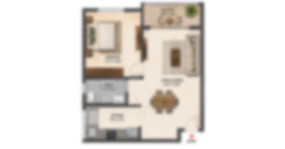 Birla Project Vashi 2 BHK Floor Plan